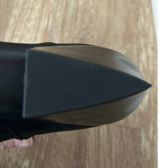 Franco Sarto New Black Leather Piinted Toe Amber Booties Size 10 - Picture 12 of 14